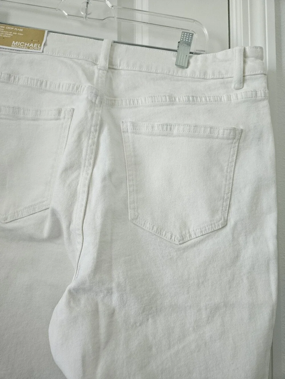 NWT Michael Kors White Selma Flared Jeams Size 14 , 25